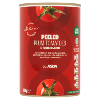 Peeled Plum Tomatoes in Tomato Juice 400g