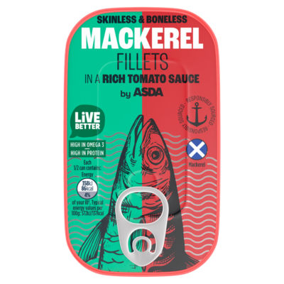 Skinless & Boneless Mackerel Fillets in a Rich Tomato Sauce 125g thumbnail 2