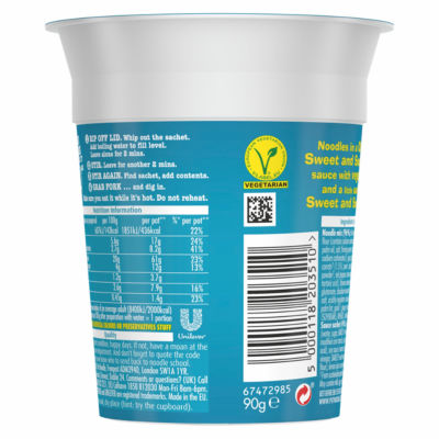 Sweet & Sour Instant Noodles 90 g thumbnail 3
