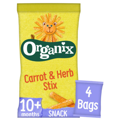 Carrot & Herb Stix Organic Baby Snacks Puffs Multipack 4x15g 10 months+ thumbnail 2