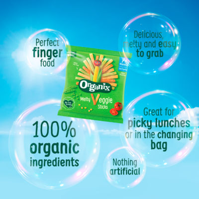 Tomato Noughts & Crosses Organic Baby Snacks Puffs Multipack 4x15g 10 months+ thumbnail 3