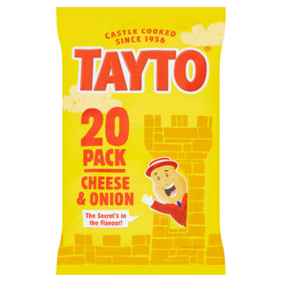 Cheese & Onion Flavour Potato Crisps 20 x 25g thumbnail 2