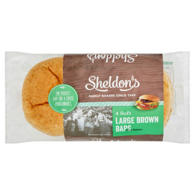 4 Soft Large Brown Baps