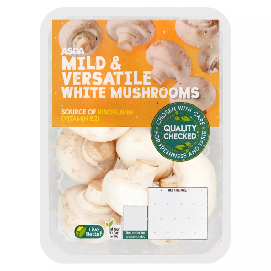 ASDA Mild & Versatile White Mushrooms