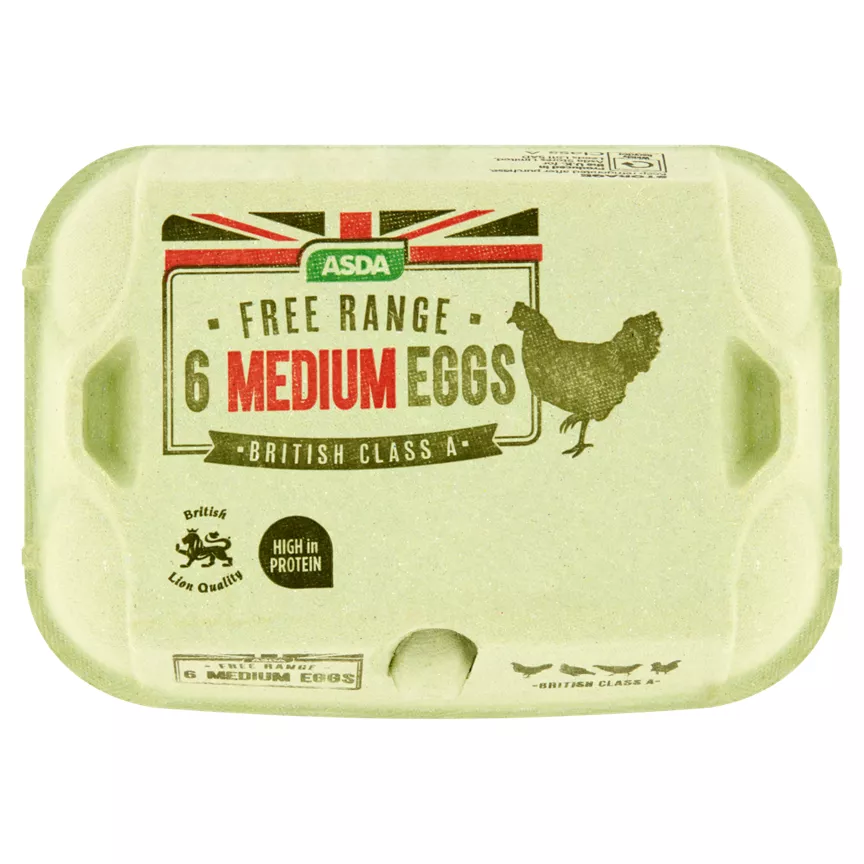 ASDA 6 Medium Free Range Eggs