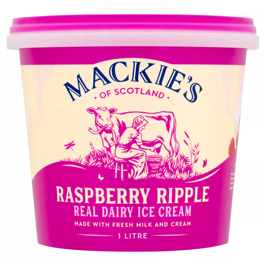 Mackie's of Scotland Raspberry Ripple Ice Cream
