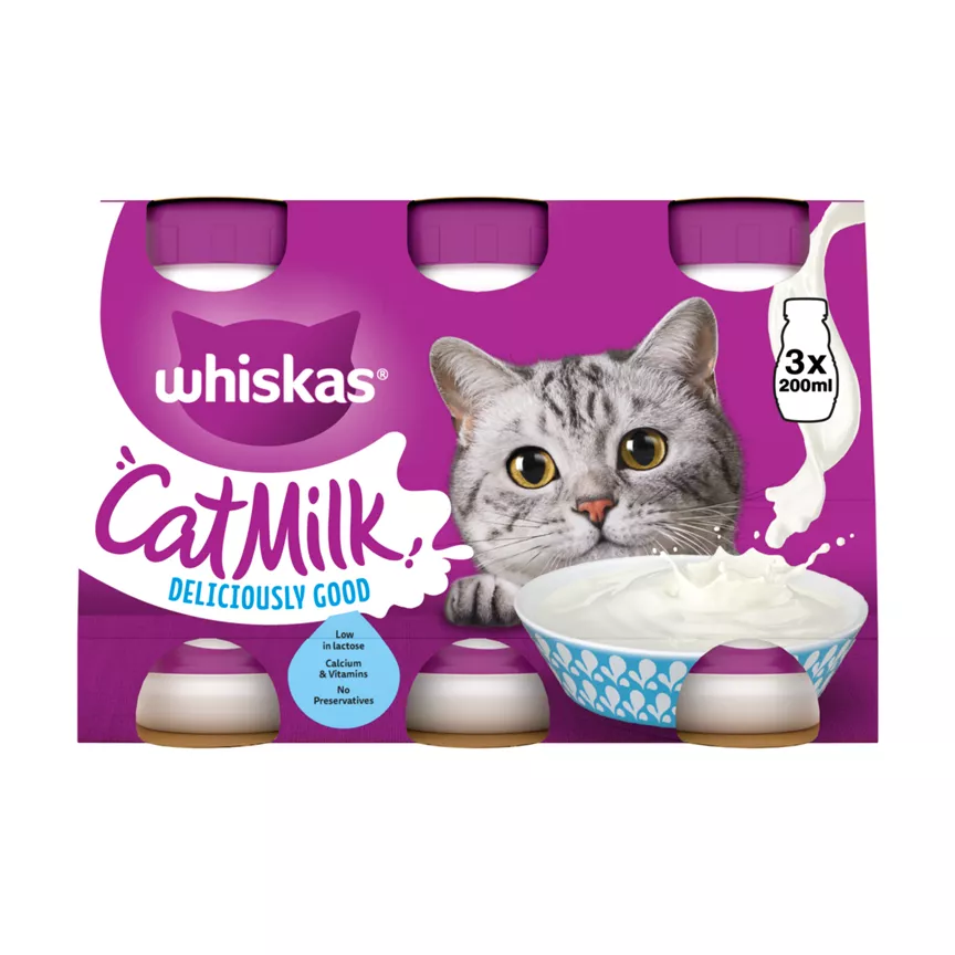 Whiskas Kitten Cat Milk Bottle 3 x