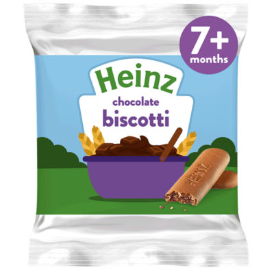Heinz So Yummy Chocolate Biscotti Baby Food Snacks 7+ Months