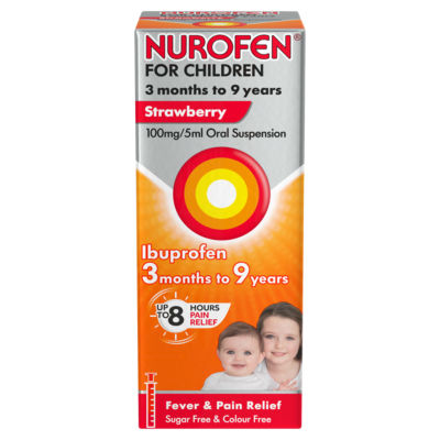Nurofen for Children 3mths - 9yrs Ibuprofen Strawberry