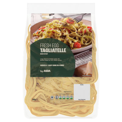 ASDA Fresh Egg Tagliatelle Pasta Serves 4