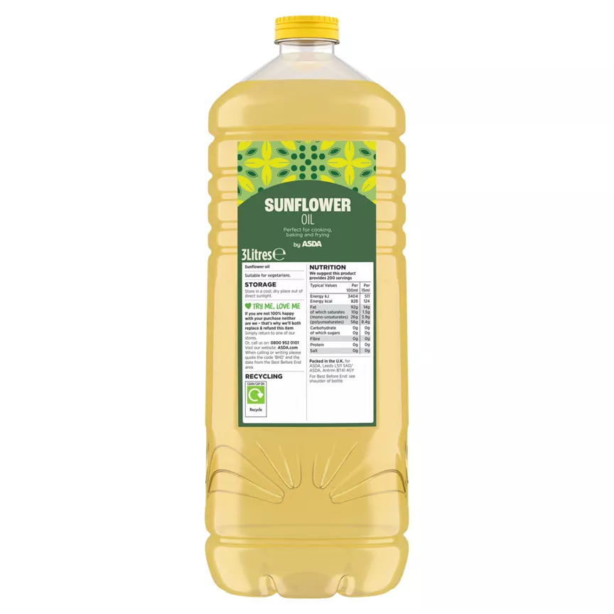ASDA Sunflower Oil 3 Litres