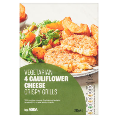 ASDA Vegetarian 4 Cauliflower Cheese Crispy Grills