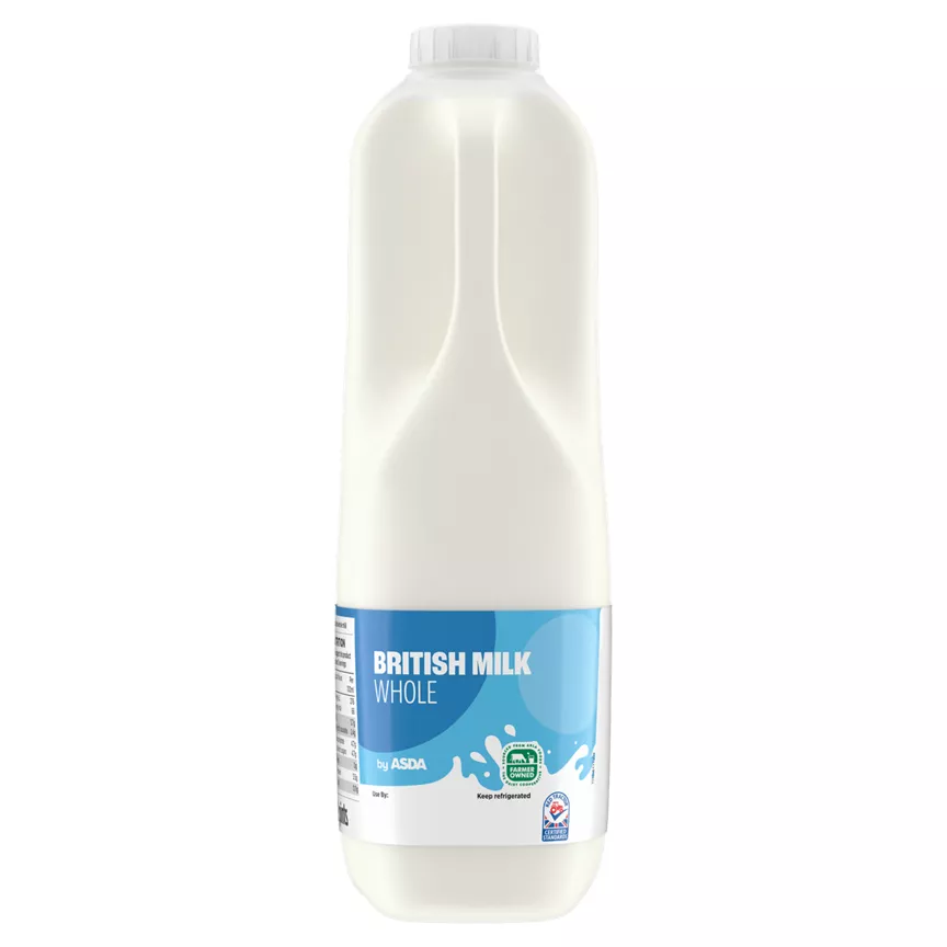 ASDA British Milk Whole 2 Pints