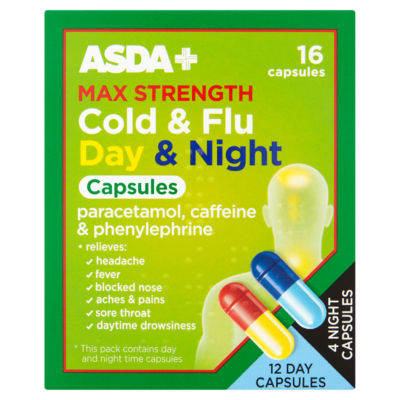 Max Strength Cold & Flu Day & Night Capsules 16 Capsules thumbnail 2