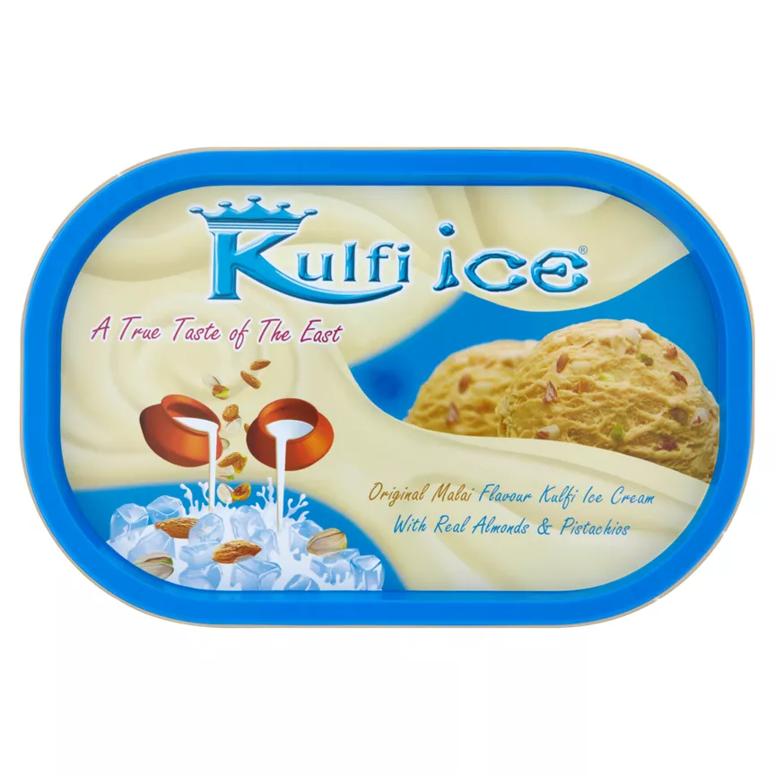 Kulfi Ice Ice Original Malai Flavour Kulfi Ice Cream with Real Almonds & Pistachios 1 Litre
