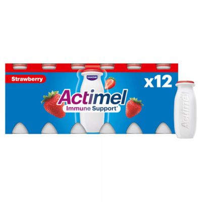 Strawberry Immune Support Yoghurt Drink Multipack, 12x100g thumbnail 2