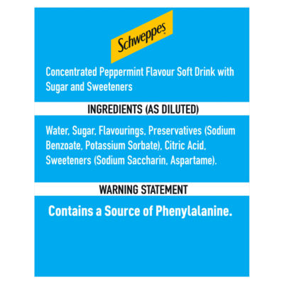 Peppermint Flavour Cordial 1L thumbnail 3