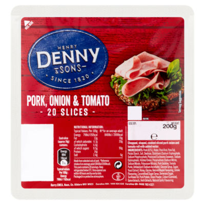 Pork, Onion & Tomato 20 Slices 200g