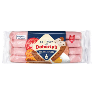Thin Pork Sausages 454g