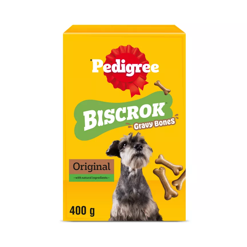 Pedigree Biscrok Gravy Bones Adult Dog Treats Original Biscuits