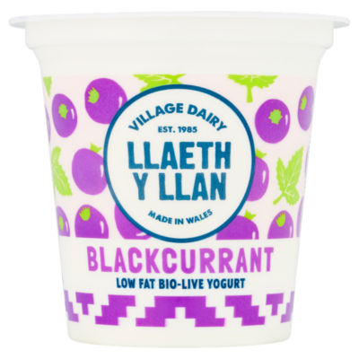 Llaeth y Llan Blackcurrant Low Fat Bio-Live Yogurt 125g thumbnail 2