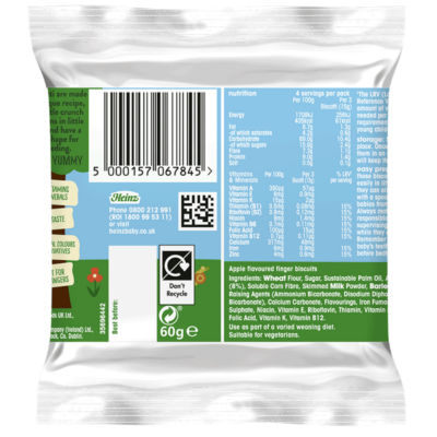 Apple Biscotti Baby Food Snacks 7+ Months 60g thumbnail 3