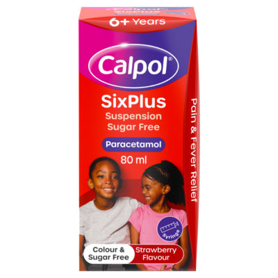 Calpol SixPlus Sugar Free Oral Suspension Strawberry 6+ Years