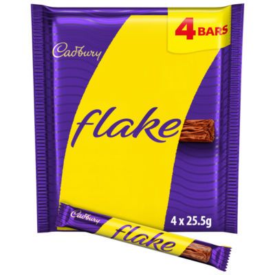 Flake Chocolate Bar 4 Pack Multipack 102g (4 x 25.5g) thumbnail 2