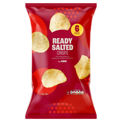 Ready Salted Crisps 6 x 25g (150g) thumbnail 2