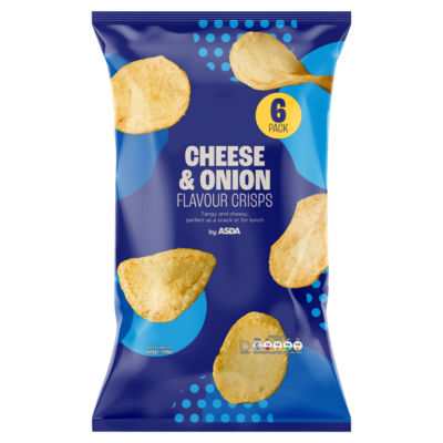 Cheese & Onion Flavour Crisps 6 x 25g (150g) thumbnail 2