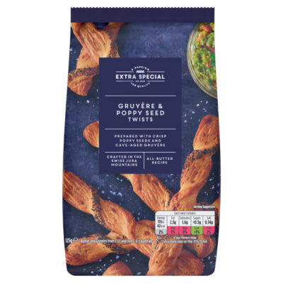 Extra Special GruyÃ¨re & Poppy Seed Twists 125g thumbnail 2