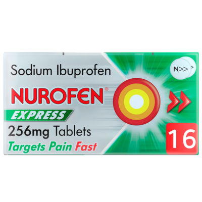 Express Sodium Ibuprofen 256mg Tablets Pack of 16 thumbnail 2