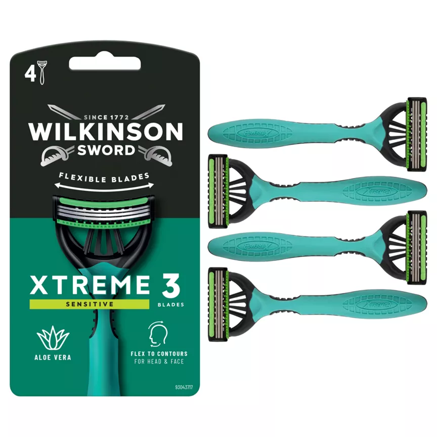 Wilkinson Sword Xtreme 3 Sensitive Men's Disposable Razors 4 Pack