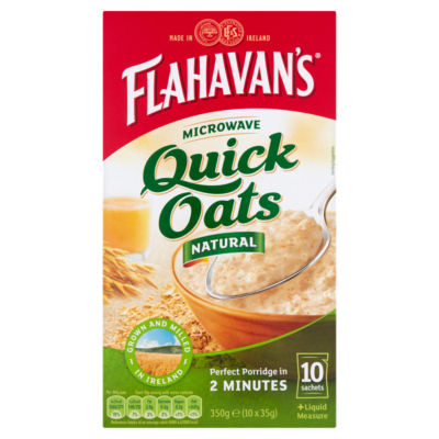 Microwave Quick Oats Natural 10 x 35g (350g)