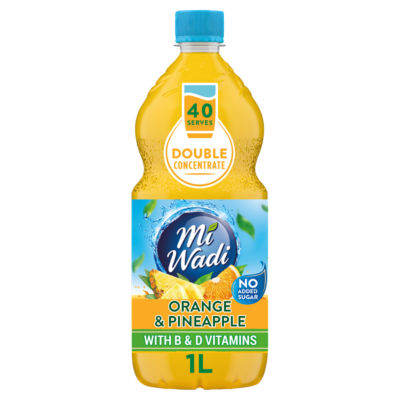 Double Concentrate Orange & Pineapple No Added Sugar Squash 1L thumbnail 2