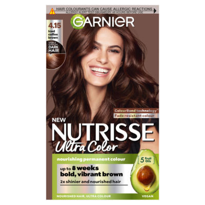 Nutrisse Ultra Color Dye, Vegan, 4.15 Iced Coffee Brown, cool and sophisticated hair shade. thumbnail 2