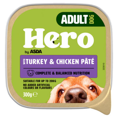 Hero Adult Dog with Turkey & Chicken Pâte 300g thumbnail 2