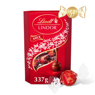 Lindor Milk Chocolate Truffles Box 337g thumbnail 2