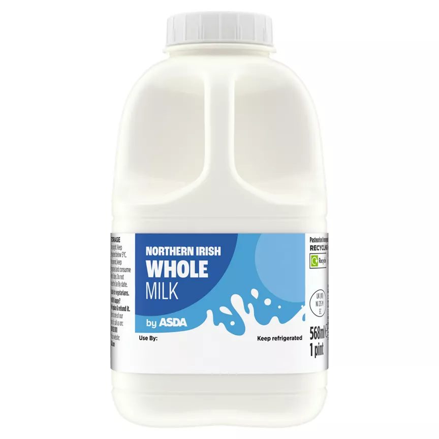 ASDA British Milk Whole 1 Pint