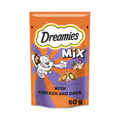 DREAMIES Cat Treat Biscuits With Chicken & Duck Flavour 60g thumbnail 2
