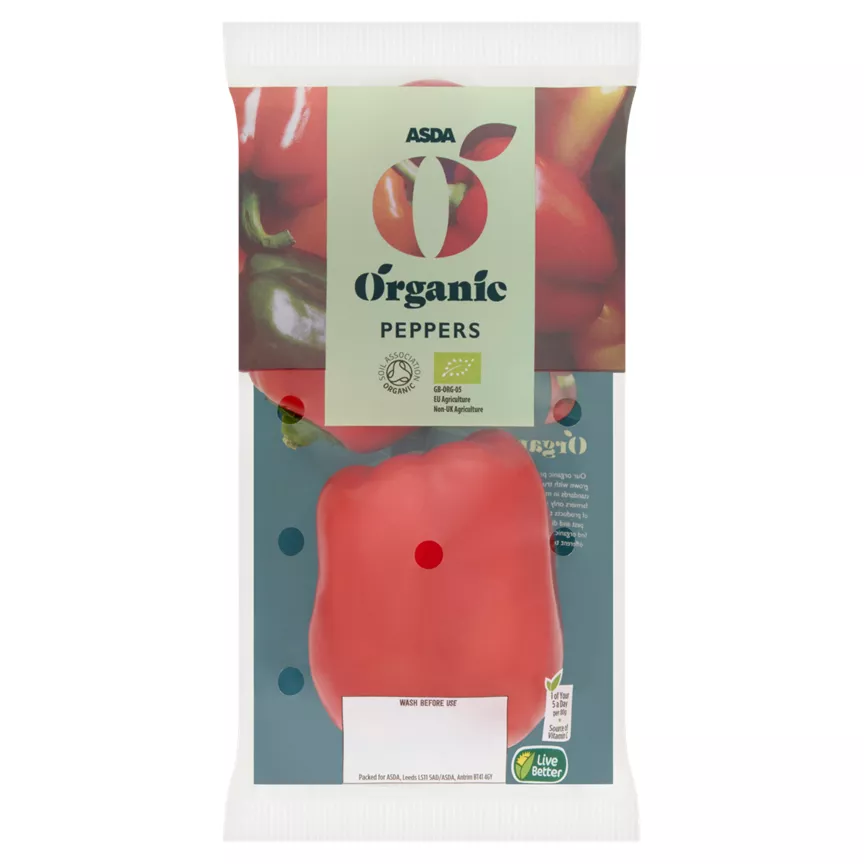 ASDA Organic Peppers (Colour may vary)