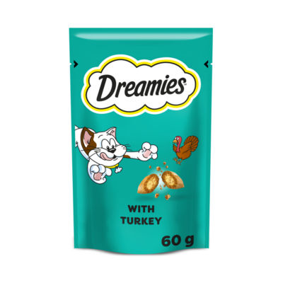 DREAMIES Cat Treat Biscuits With Turkey Flavour 60g thumbnail 2