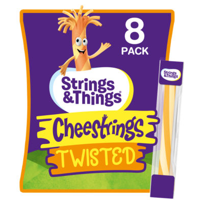 Cheestrings Twisted Cheese Snacks 8Pk 160G