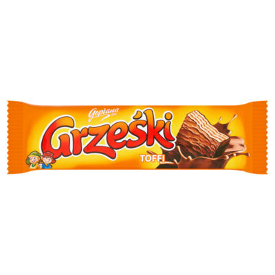 Grzeski Milk Chocolate-Coated Wafer Bar with Toffee Flavoured Cream 36g thumbnail 2