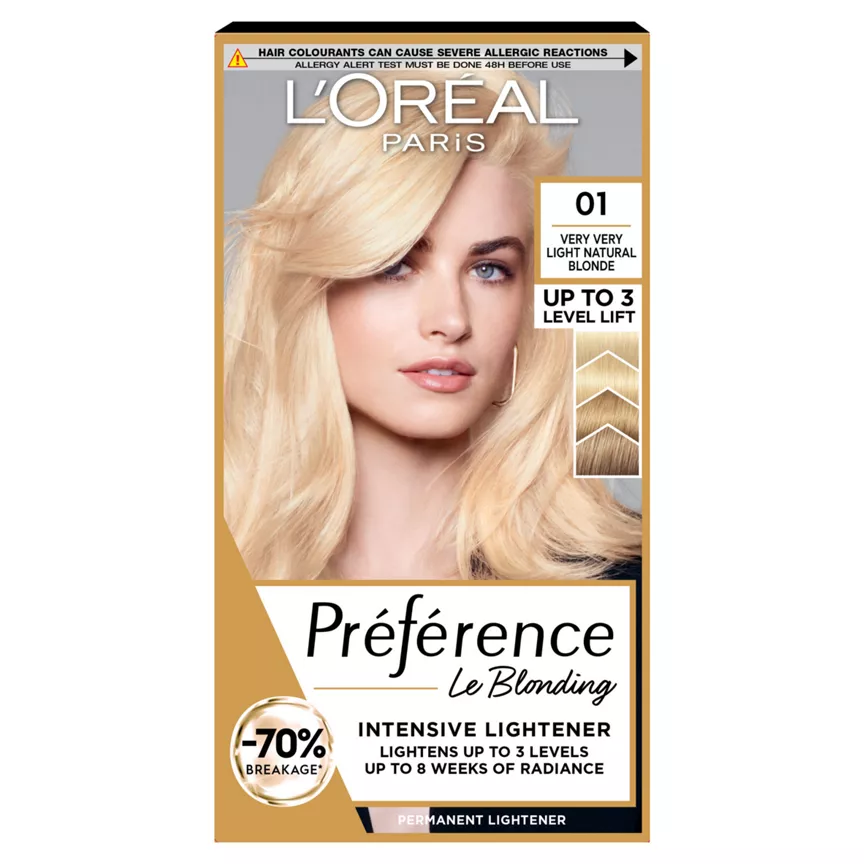 L'Oreal Preference Les Blondissimes 01 Lightest Natural Blonde Hair Dye