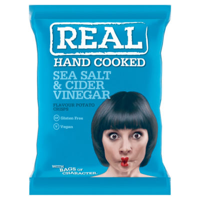 Hand Cooked Sea Salt & Cider Vinegar Flavour Potato Crisps 150g