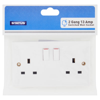 2 Gang 13 Amp Switched Wall Socket thumbnail 2