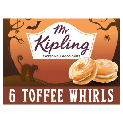 Terrifying Toffee Whirls Halloween Cakes 6 Pack