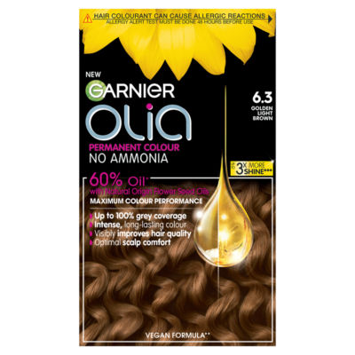 Olia 6.3 Golden Lt Brown: 100% Grey Coverage, No Ammonia, for luminous golden tones. thumbnail 2