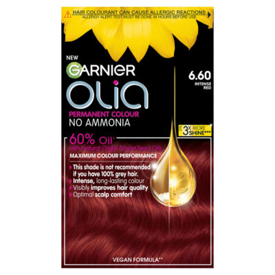 Olia 6.60 Intense Red: 100% Grey Coverage, No Ammonia, for vibrant, long-lasting red. thumbnail 2